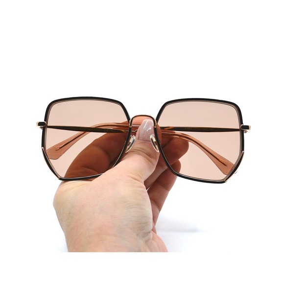 JIMMY CHOO ALINE/S EYR ROSE GOLD NUDE AUTHENTIC SUNGLASSES - Picture 9 of 13